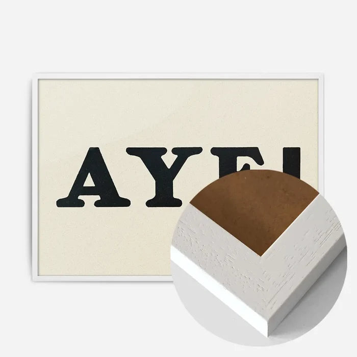 21x30cm | 8¼ x 11¾in / White Wood Frame