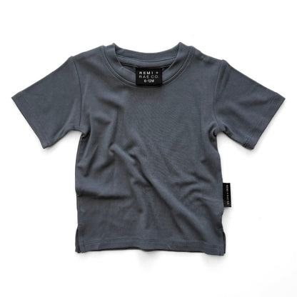 BAMBOO LUXE TEE - STEEL BLUE