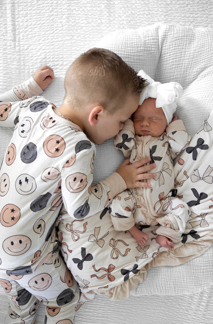 BAMBOO RIBBED CRUISER PAJAMAS - BOWS