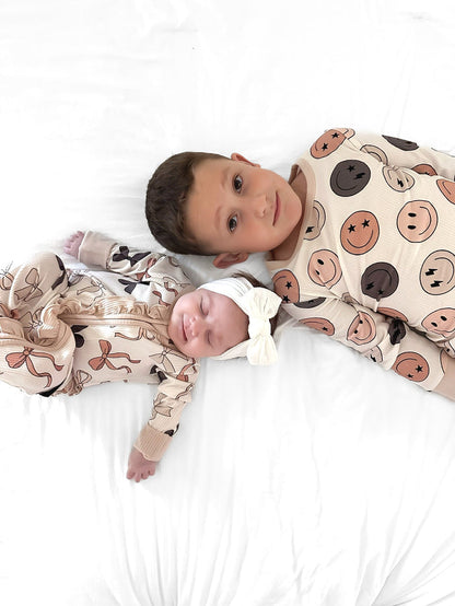 BAMBOO RIBBED CRUISER PAJAMAS - BOWS