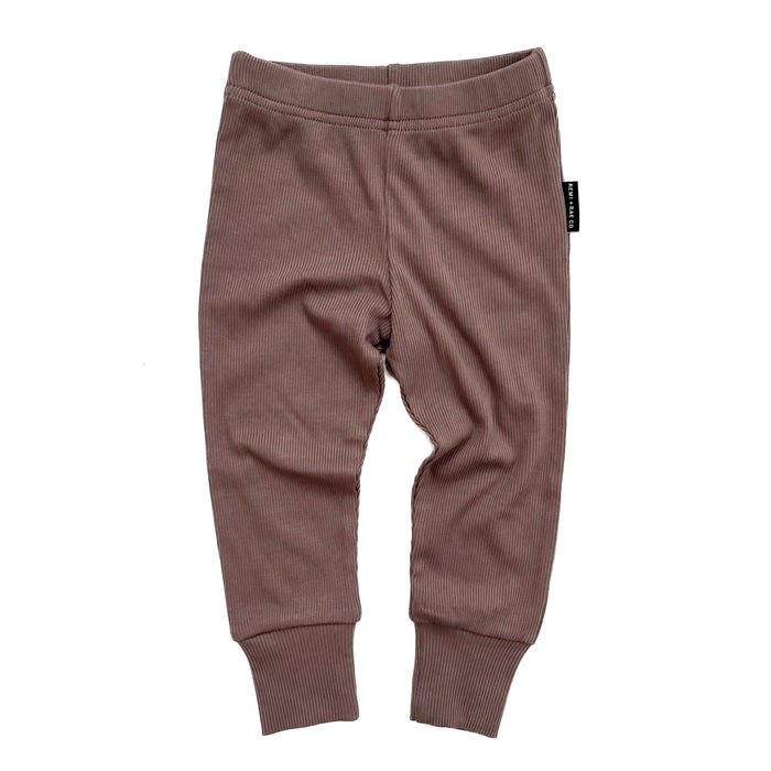 BAMBOO RIBBED LEGGINGS - MOCHA