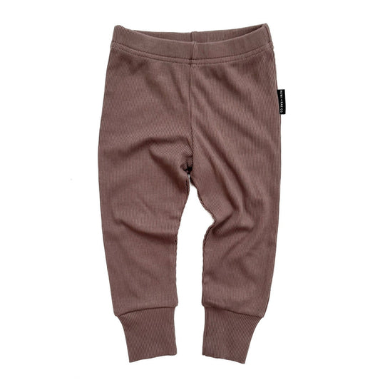 BAMBOO RIBBED LEGGINGS - MOCHA