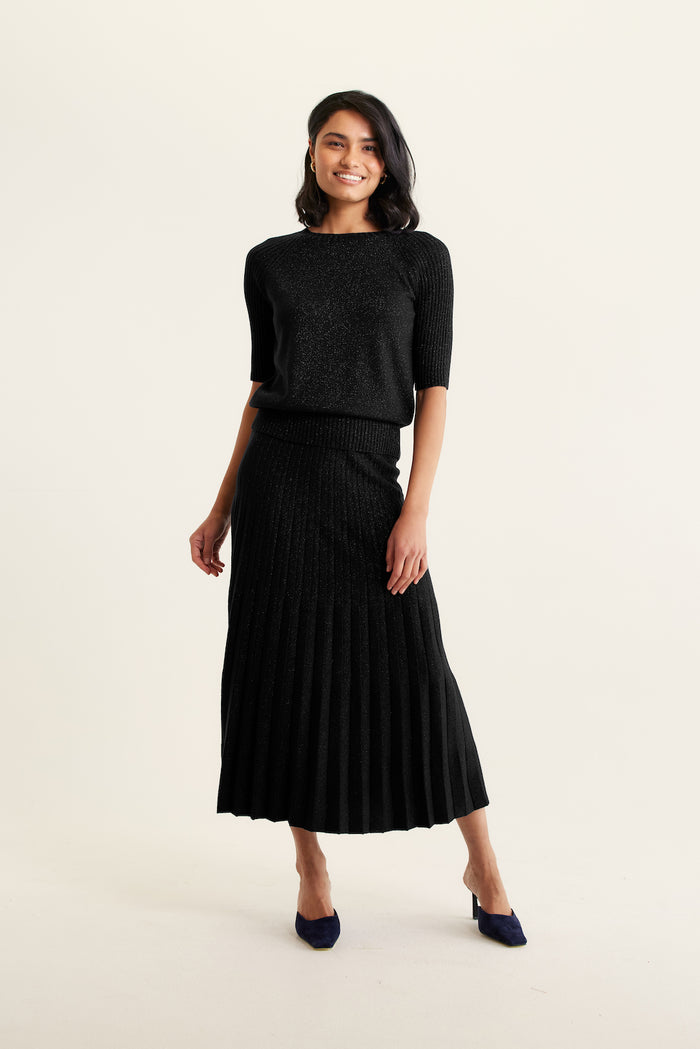 Barney Lurex Skirt In Black