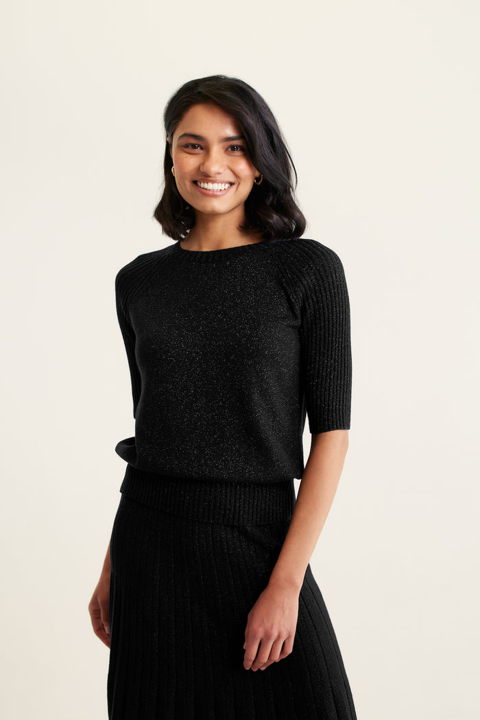 Barney Lurex Skirt In Black