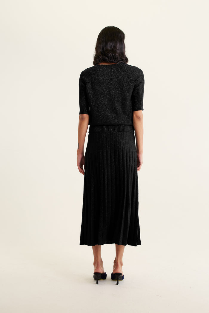 Barney Lurex Skirt In Black