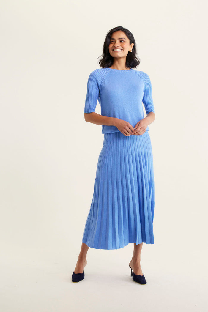 Barney Lurex Skirt In Sky