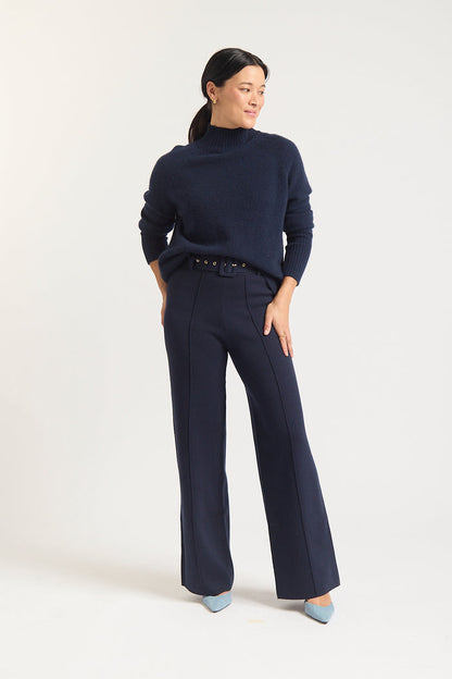 Bebe Cashmere Polo In Midnight Navy