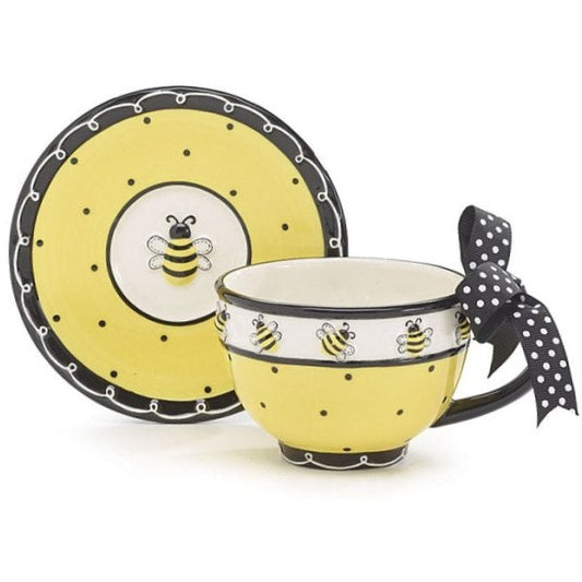 Bee Days Honey Bumblebee Teacup & Saucer Set