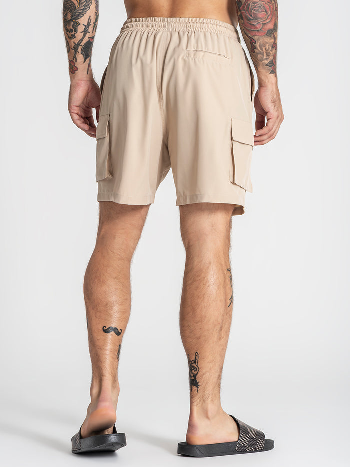 swimshorts / Beige Cargo Swimshorts