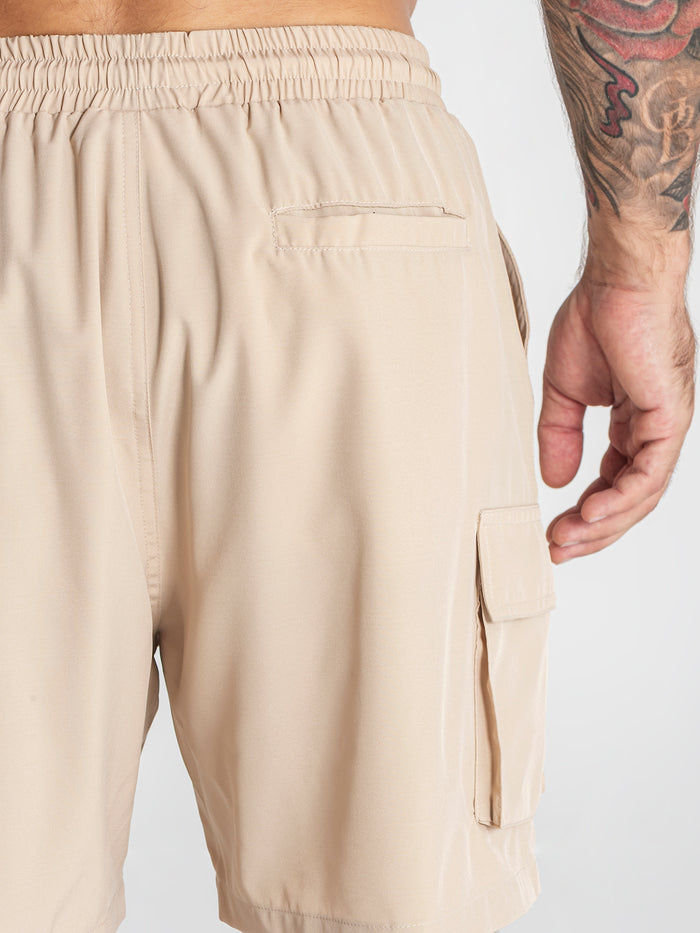 swimshorts / Beige Cargo Swimshorts