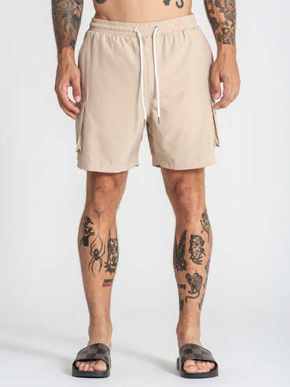 swimshorts / Beige Cargo Swimshorts