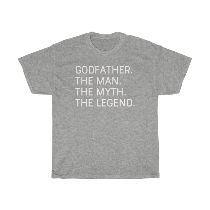 Best Godfather Gifts "Godfather The Man The Myth The Legend" T-Shirt Funny Gift Idea for Godfather Mens Tee