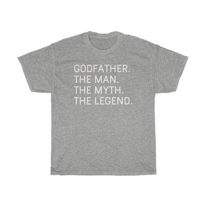 Best Godfather Gifts "Godfather The Man The Myth The Legend" T-Shirt Funny Gift Idea for Godfather Mens Tee