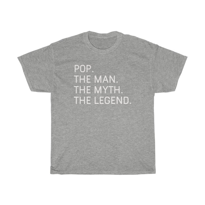 Best Pop Gifts "Pop The Man The Myth The Legend" T-Shirt Funny Gift Idea for Pop Grandpa Mens Tee