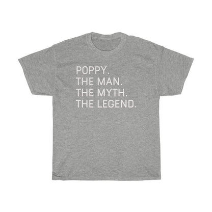 Best Poppy Gifts "Poppy The Man The Myth The Legend" T-Shirt Funny Gift Idea for Poppy Grandpa Mens Tee