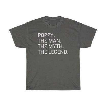 Best Poppy Gifts "Poppy The Man The Myth The Legend" T-Shirt Funny Gift Idea for Poppy Grandpa Mens Tee
