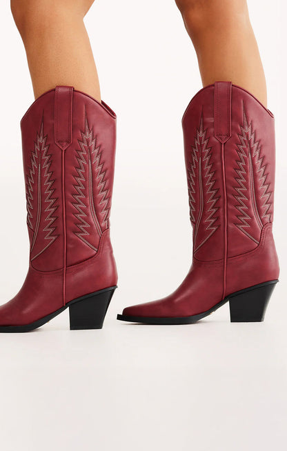 Billini Marmalade Western Boot ~ Garnet