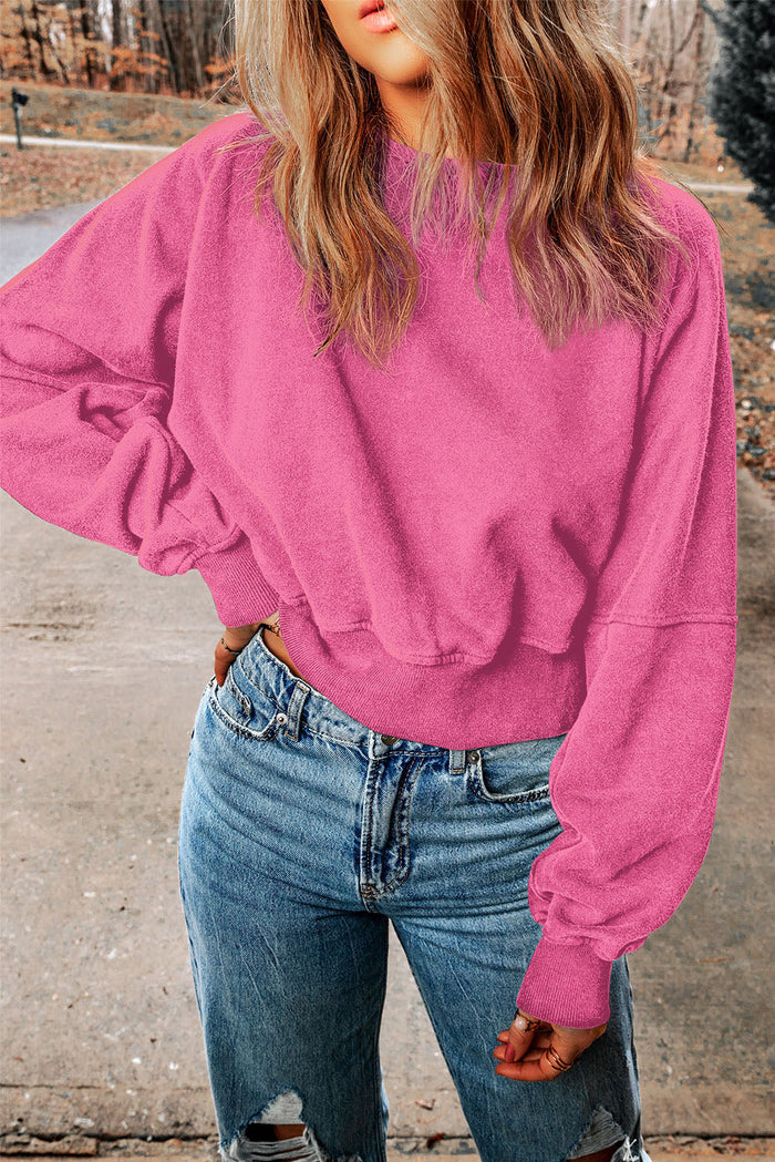 Black Acid Wash V-shape Open Back Sweatshirt - Tops/Sweatshirts & Hoodies