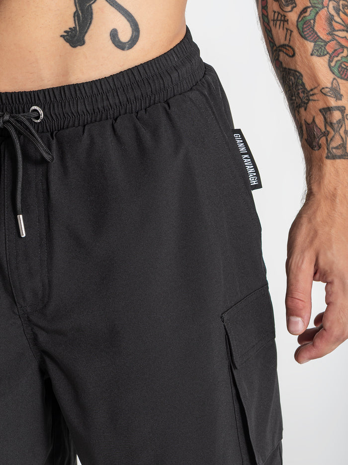 swimshorts / Black Cargo Swimshorts