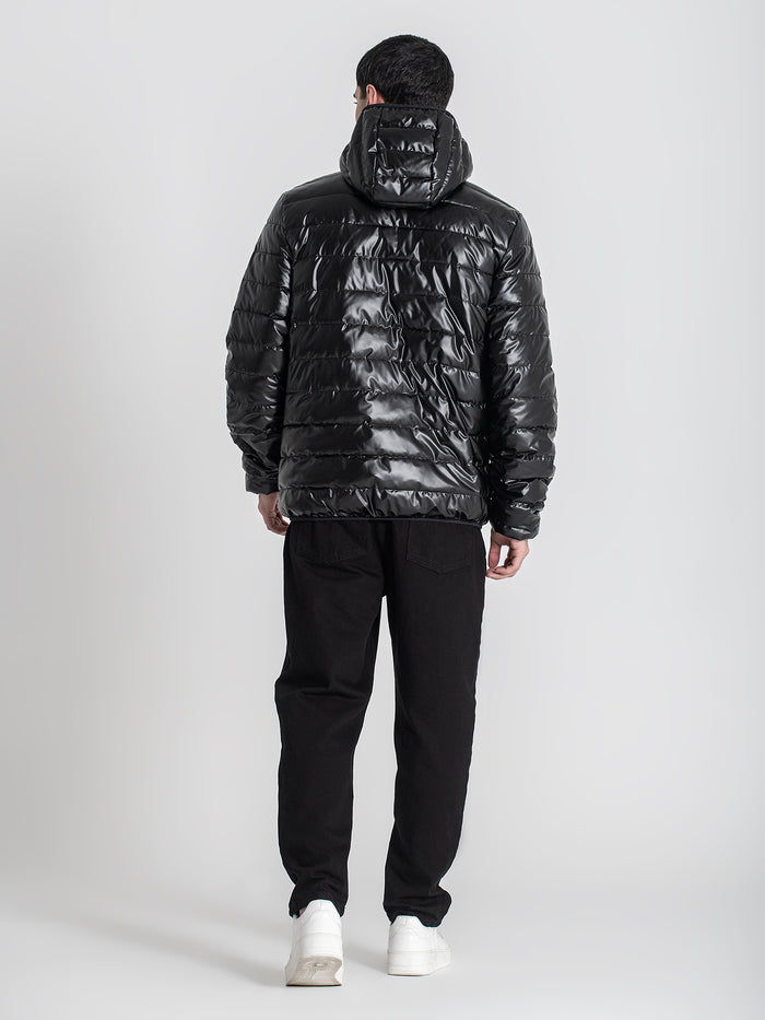 jackets / Black Collage Hoodie Jacket