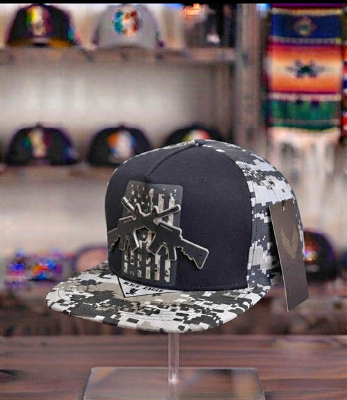 Black & Digital Camo Tactical Snapback Cap