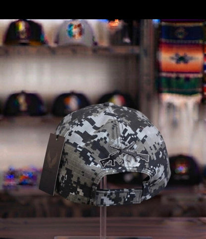Black & Digital Camo Tactical Snapback Cap