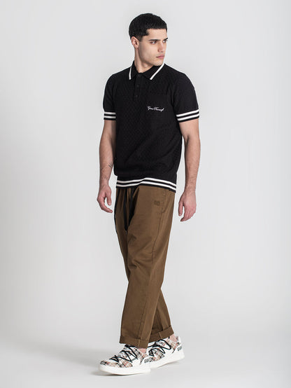 polos / Black Identity Knit Polo