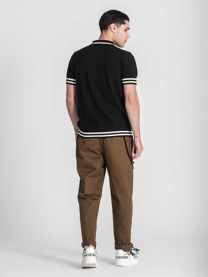 polos / Black Identity Knit Polo