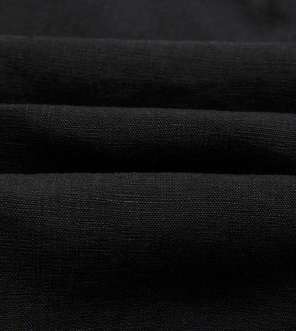 Black Linen Drawstring Shorts