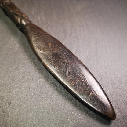 Black Manjusri Sword - 9" - Tibetan Buddhist art, view 5