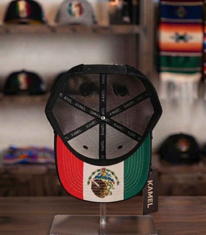Black Mexico Flag Trucker Snapback