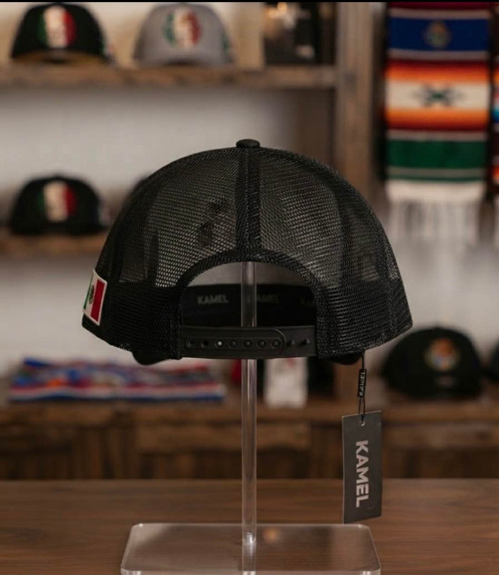 Black Mexico Flag Trucker Snapback
