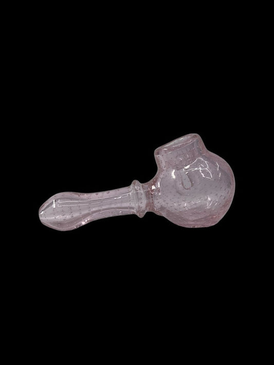 Black Sheep Glass Bubble Trap Spoon Pipe – handcrafted glass pipe with a unique bubble trap design, portable and durable for smooth smoking sessions.