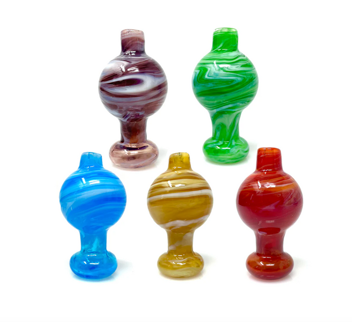 Black Sheep Glass Milky Bubble Cap in blue color
