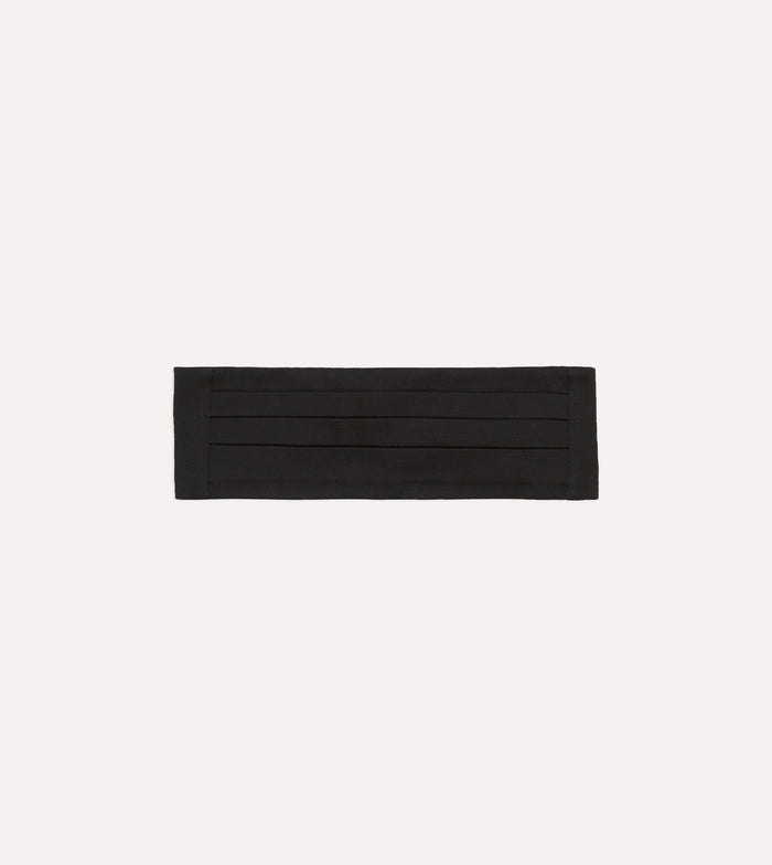 Black Silk Faille Cummerbund
