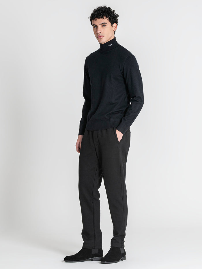 sweats / Black Soft Knit Turtleneck