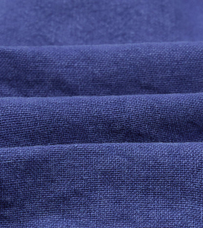Blue Linen Drawstring Shorts