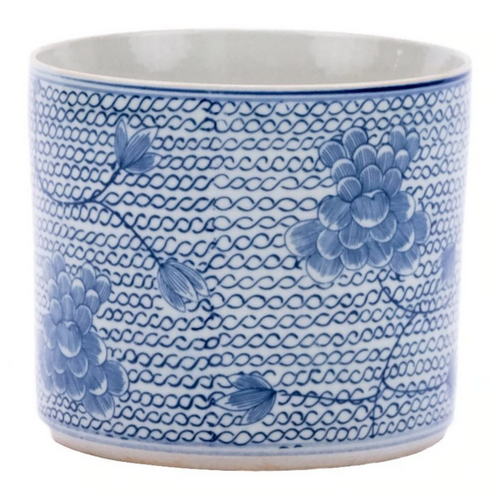Blue & White Chain Orchid Pot