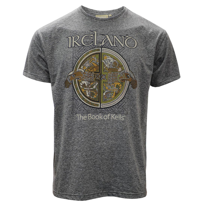 Book of Kells Celtic T-shirt Grey Grindle Ireland