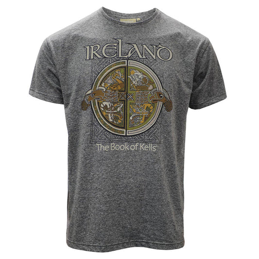 Book of Kells Celtic T-shirt Grey Grindle Ireland