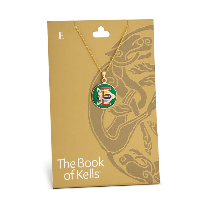 Book of Kells Gold Plated Celtic Initial Pendant