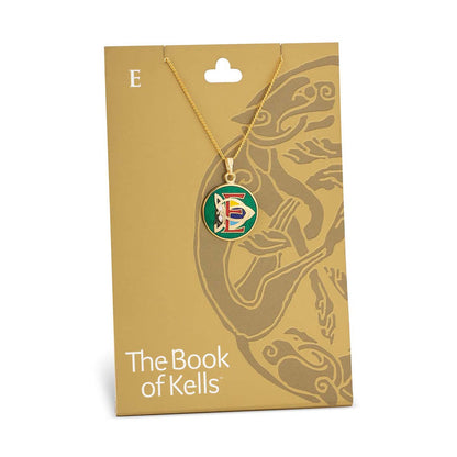 Book of Kells Gold Plated Celtic Initial Pendant