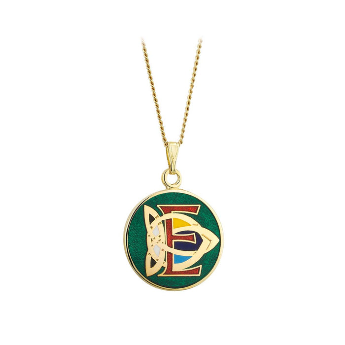 Book of Kells Gold Plated Celtic Initial Pendant