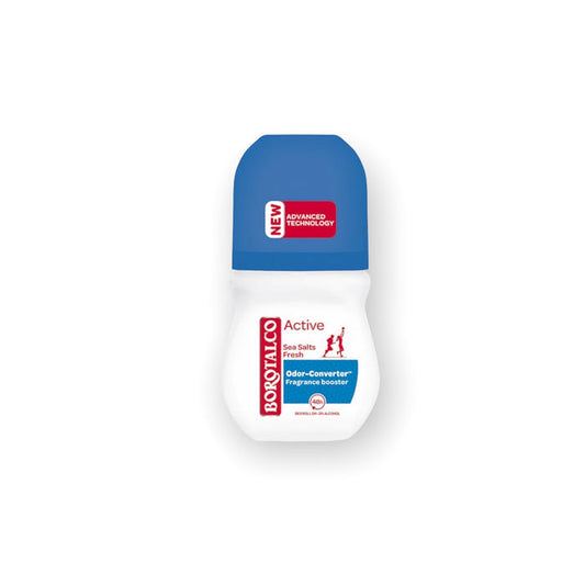 Borotalco  ACTIVE Deodorant Roll-On  Scent Sea Salts /Alcohol Free 50ml