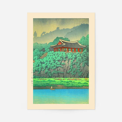 Botan Dai at Ping-yang, Korea Print by Hasui Kawase, Japanese woodblock print, unframed