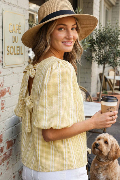 Bow Back Top