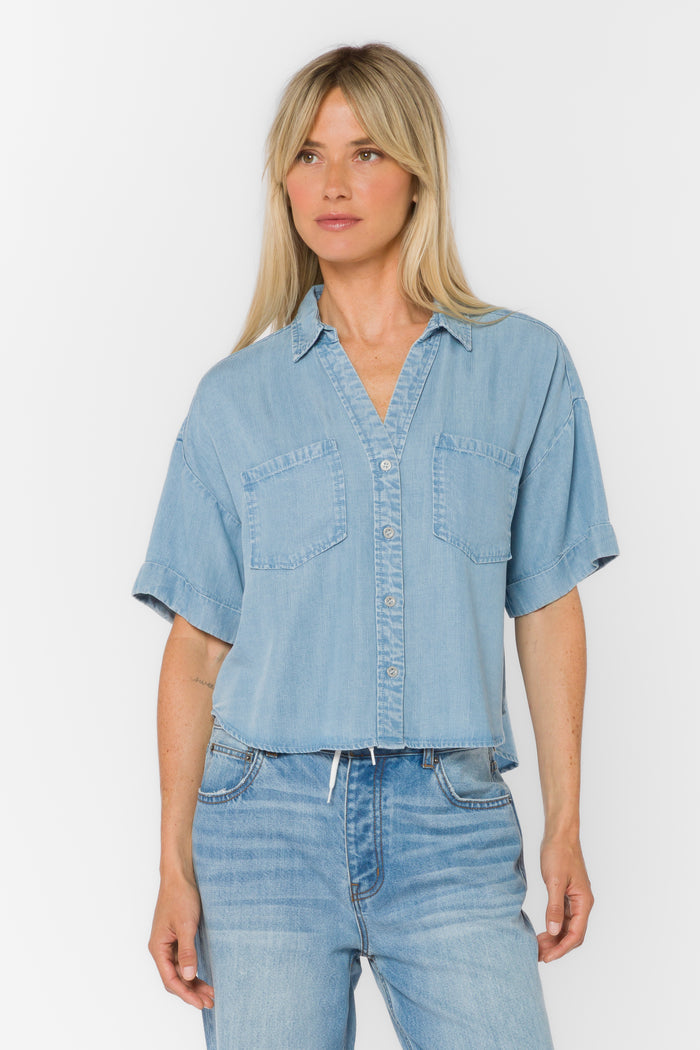 Brandon Classic Indigo Shirt - Tops - Velvet Heart Clothing