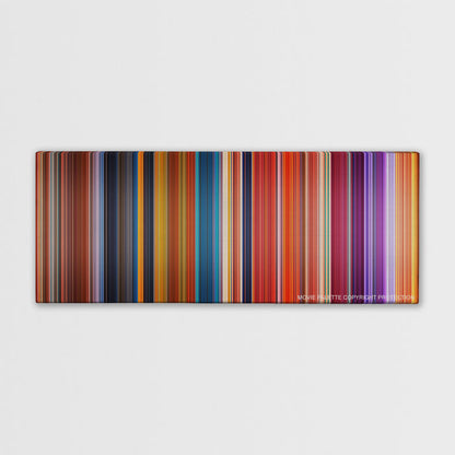 Brother Bear color palette canvas print: thousands of thin vertical stripes of color