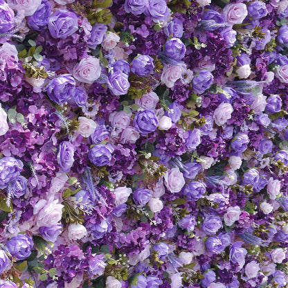 Bulk 5D Purple Rose Flower Wall Arrangement for Event Flower Wall Panels Wholesale