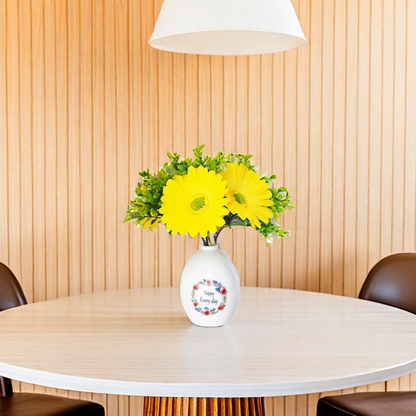 Bulk Happy Every Day Vase with Spring Flowers and Greenery Arrangement Wholesale